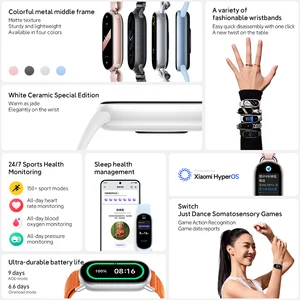 Globale Version Xiaomi Band 9 mi Smart Armband 9 Farbe AMOLED 1,62 ”Ultra 21 Tage Autonomie Puls Uhr MiBand Sauerstoff im Blut 10 Hauptverkaufsgroßhandel Xiaomi - №10