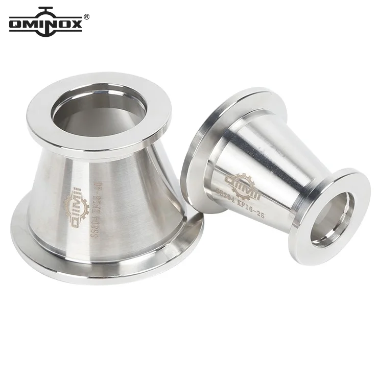 

QMINOX KF Conical Reducing Adaptor stainless steel SS304 KF25 to KF16 reducer SS304 NW reducing flanges KF vacuum Flanges