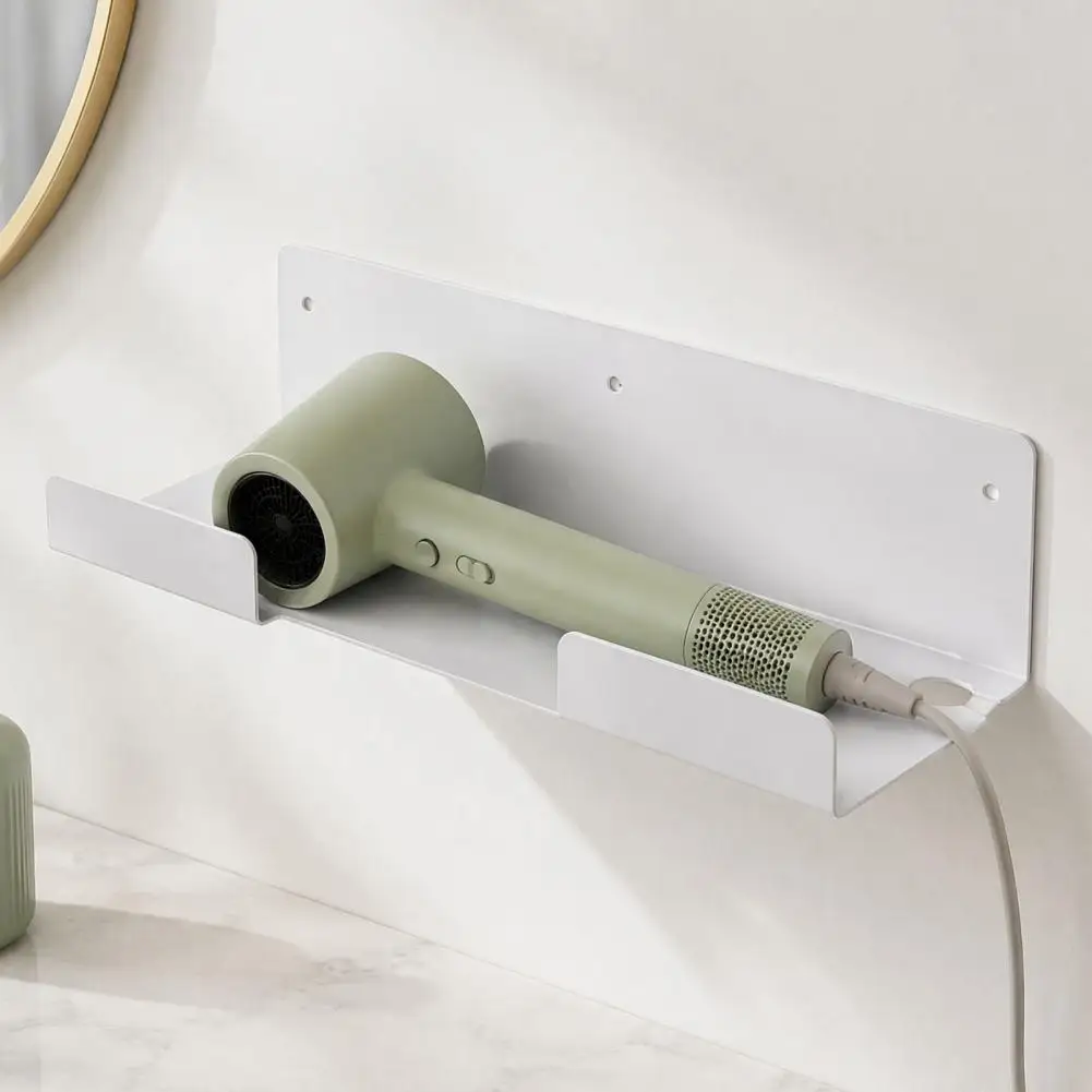 Wall Mounted Hair Dryer Holder Wall Mounted Hair Straightener Holder Acrylic Hair Dryer Organizer for Bathroom for Tools