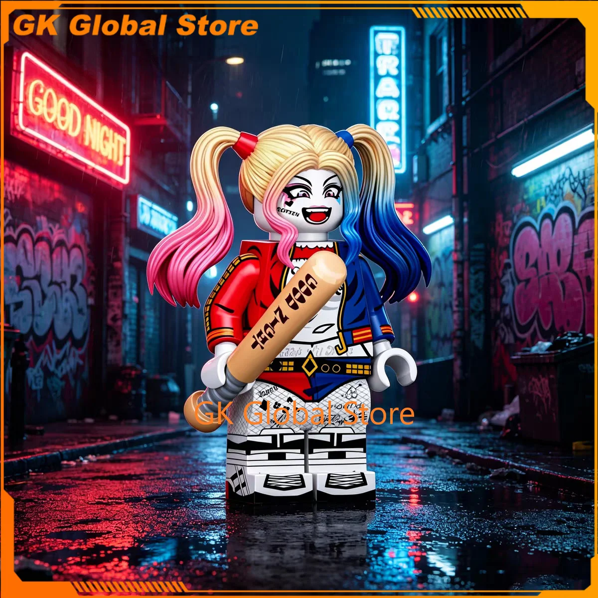 5cm Movie Figure Harley Quinn Perimeter PVC Model Assembling Building Blocks Desktop Decoration Ornaments Puzzle Gifts Toys