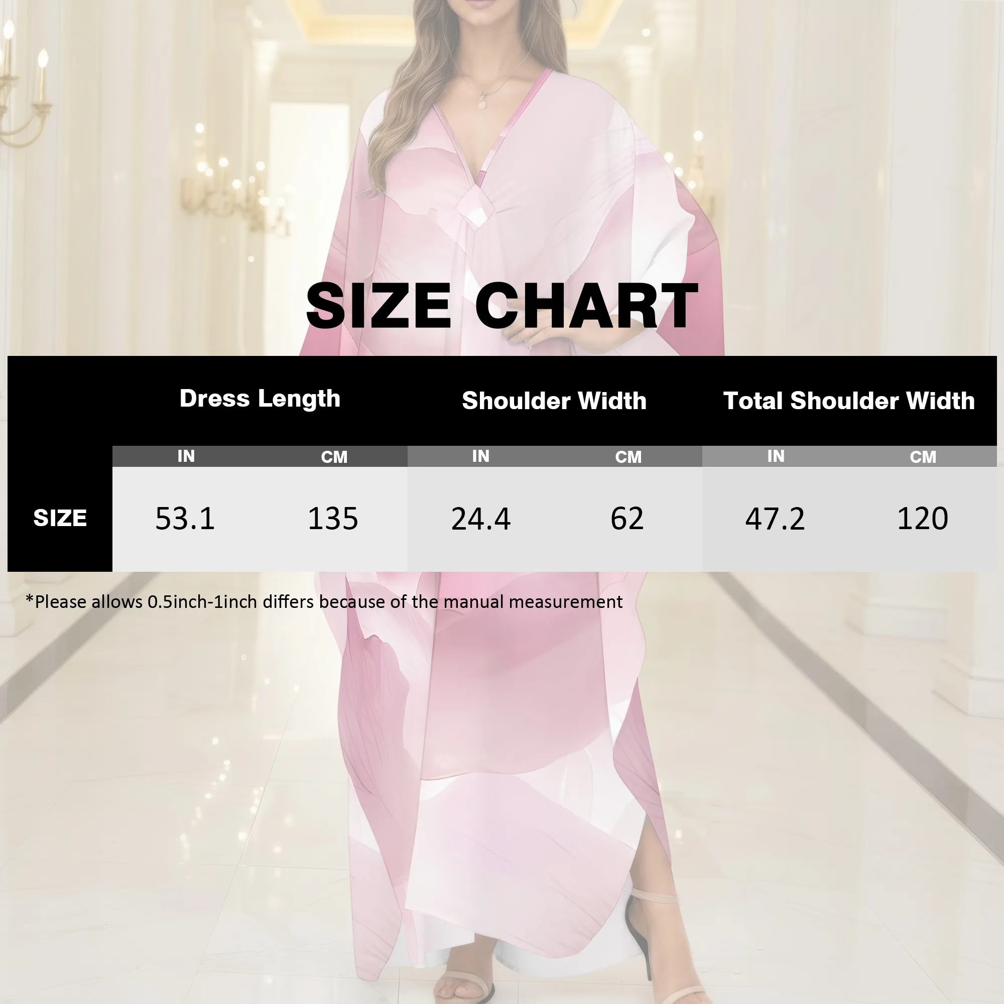 Women's Summer and Autumn Fashion 3D Printed Style, V-neck Casual Home Pocket Free Dress (One Size)