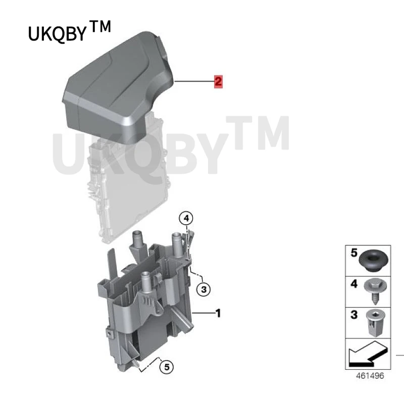 b mwF30 320i 330i F31 430I F32 Mudguard Device Rack Electric Control Box Expansion Nut Hexagonal Bolt