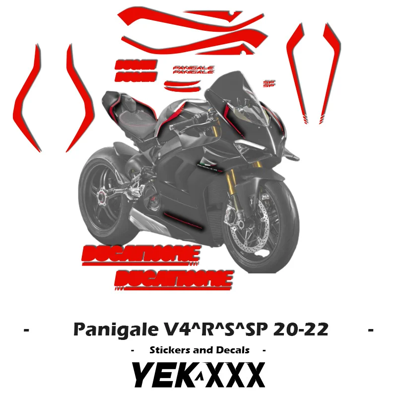 

V4 Custom Color Metal Fairing Shell Sticker Decal Sticker Full Set For Ducati Panigale V4 V4R V4S V4SP V4 SP 2020-2022