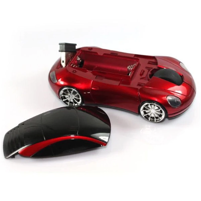 2.4G 1600DPI Mouse USB Receiver Wireless LED Light Car Optical Mice