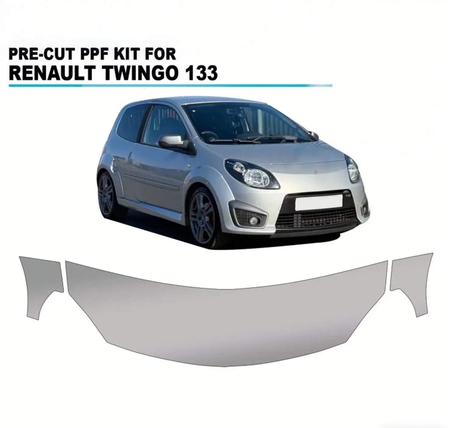 

For Renault Sport Twingo 133 2008-2013 TPU Pre-cut PPF Scratch-resistant Transparent Front Bumper Hood Engine Protective Film