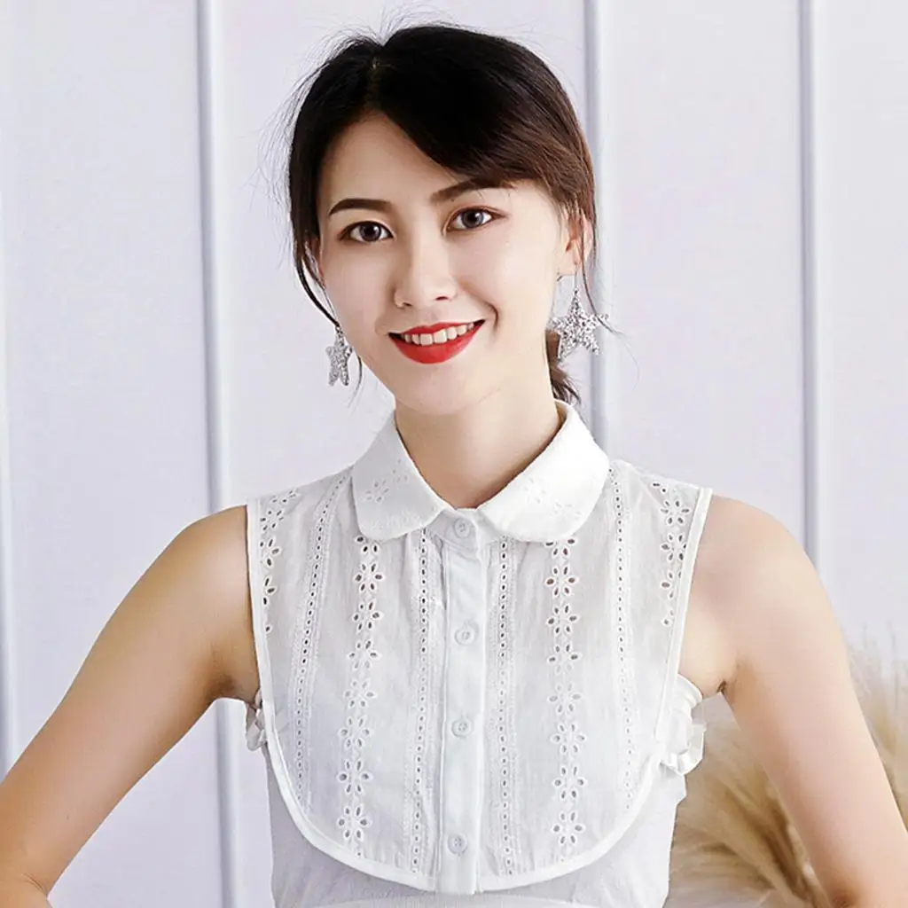 Costume staccabile da donna con mezza camicia finta finta finta e colletto staccabile