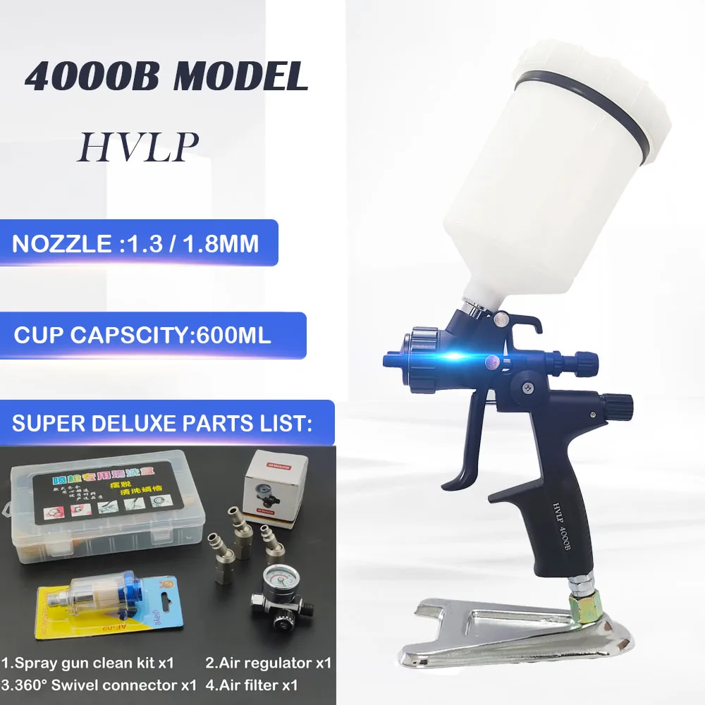 

Limited Edition High Efficiency Paint Spray Gun HVLP Spray Gun 1.3mm Nozzle Porsche Design Painted Sprayer Gun For Car