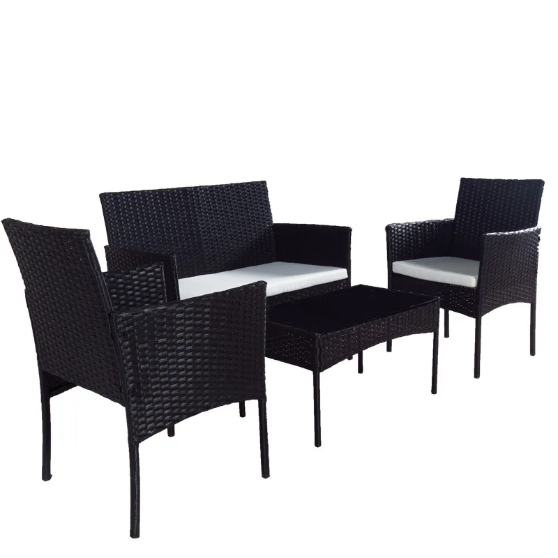 630 four-piece outdoor balcony garden courtyard rattan sofa outdoor seaside leisure rattan chair combination