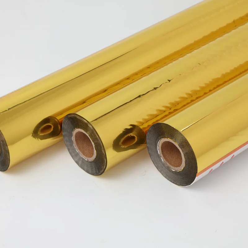 1 Roll 64cm width 120m length Gold Hot Foil Stamping Foil Paper Heat Transfer Anodized Gilded Paper