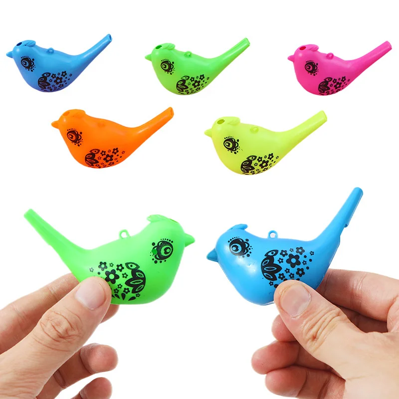 Cute Plastic Bird Water Filled Whistle For Kid Early Learning Educational Children Gift Bird Call Toy Kindergarten Gifts