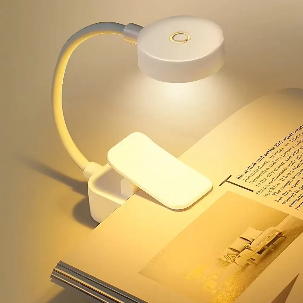Folding Clip Book Lamp Portable Bedside Student Reading Lamp LED Night Light 3 Modes Eye Protection Stepless Dimmable 2 X AAA