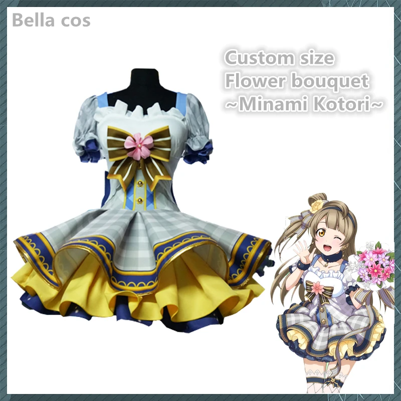 Custom Size LoveLive Flower Bouquet Minami Kotori Cosplay Costume Female Dress Uniform Halloween Outfits Women Anime Clothes