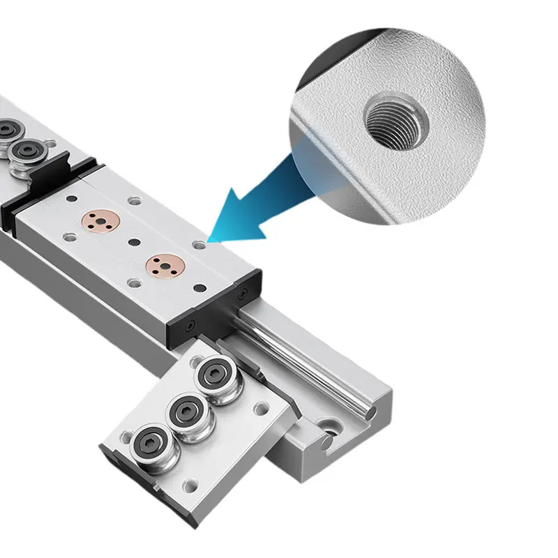 Linear guide with built-in dual-axis SGR.SGB10/10E/15/15N/20/20N-3/4/5wheel or SGB10/10E/15/15N/20/20N-3/4/5wheel locking slider