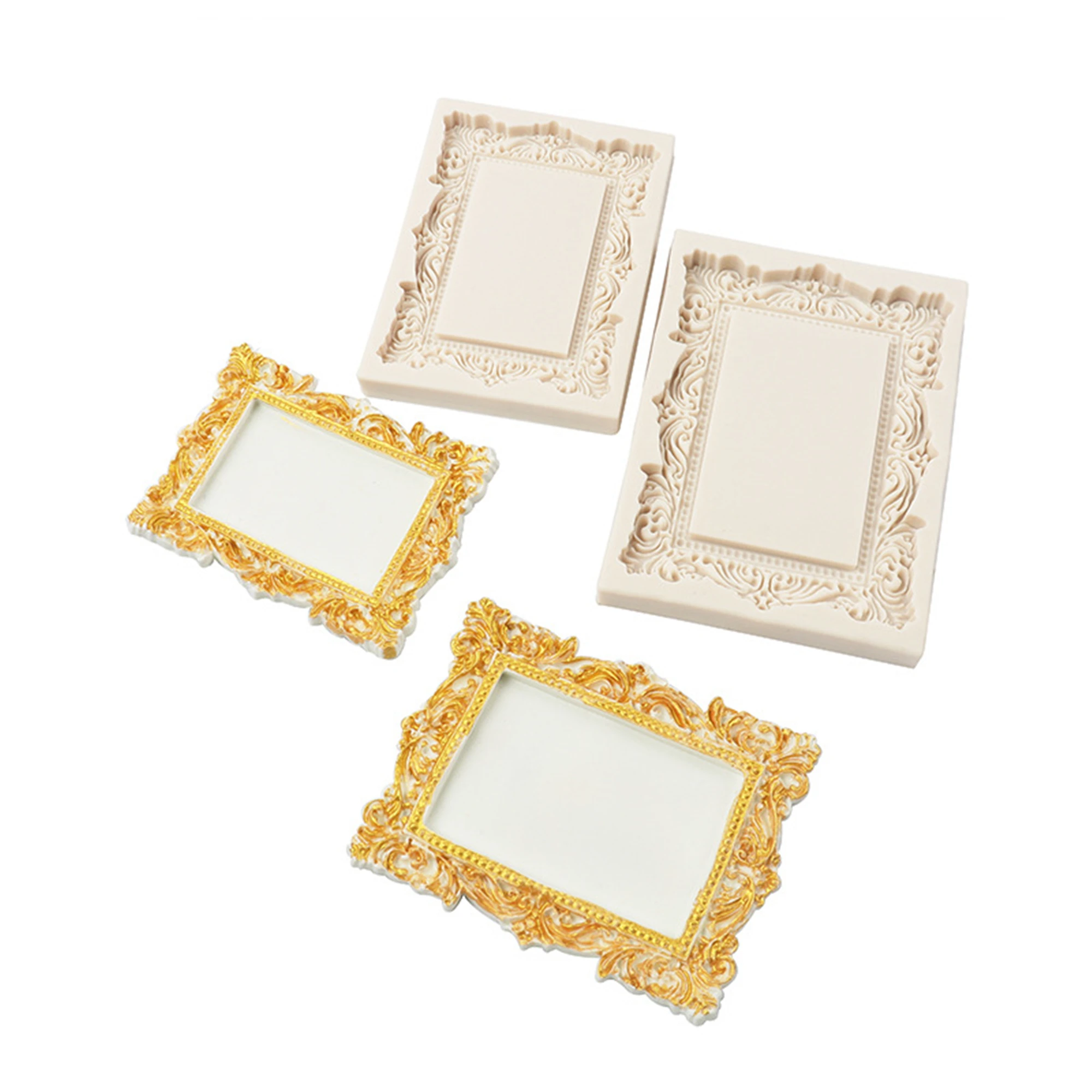 Photo Frame Chocolate Silicone Fondant Mold For Cake Decorating Cookie Baking Gumpastes Moulds Oven Available And Resin Art