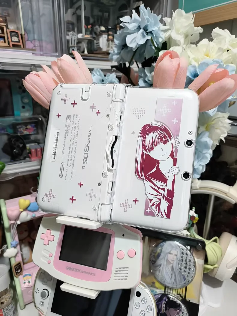 

3ds shell nds shell love with sister Qi Ningning transparent crystal shell full model protective case