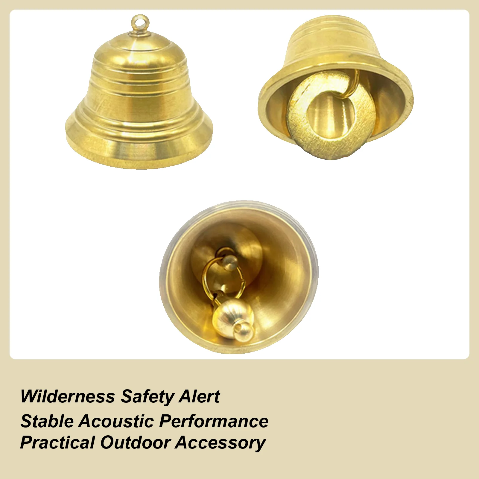 Bear Driving Bell Loud Portable Brass Protection Hiking Bear Protection For Climbing Park Picnic Fishing Campfire Survival