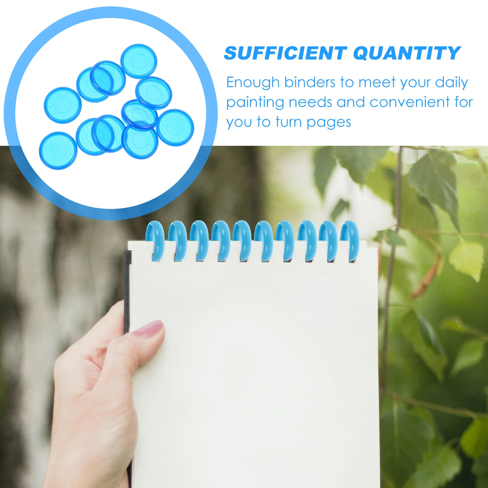 44Pcs Discbound Expansion Discs Flexible Binder Buckles for Journaling Scrapbooking Loose Leaf Snap Ring Set Book Binder Ring