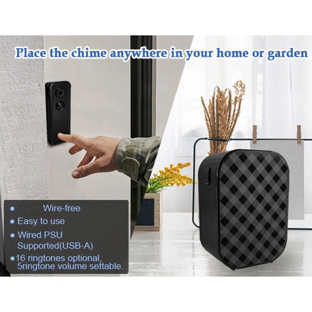 BTLIFE-Wireless Doorbell Camera With Chime, 2K HD Video, No Subscription Needed, Night Vision, Human Detection