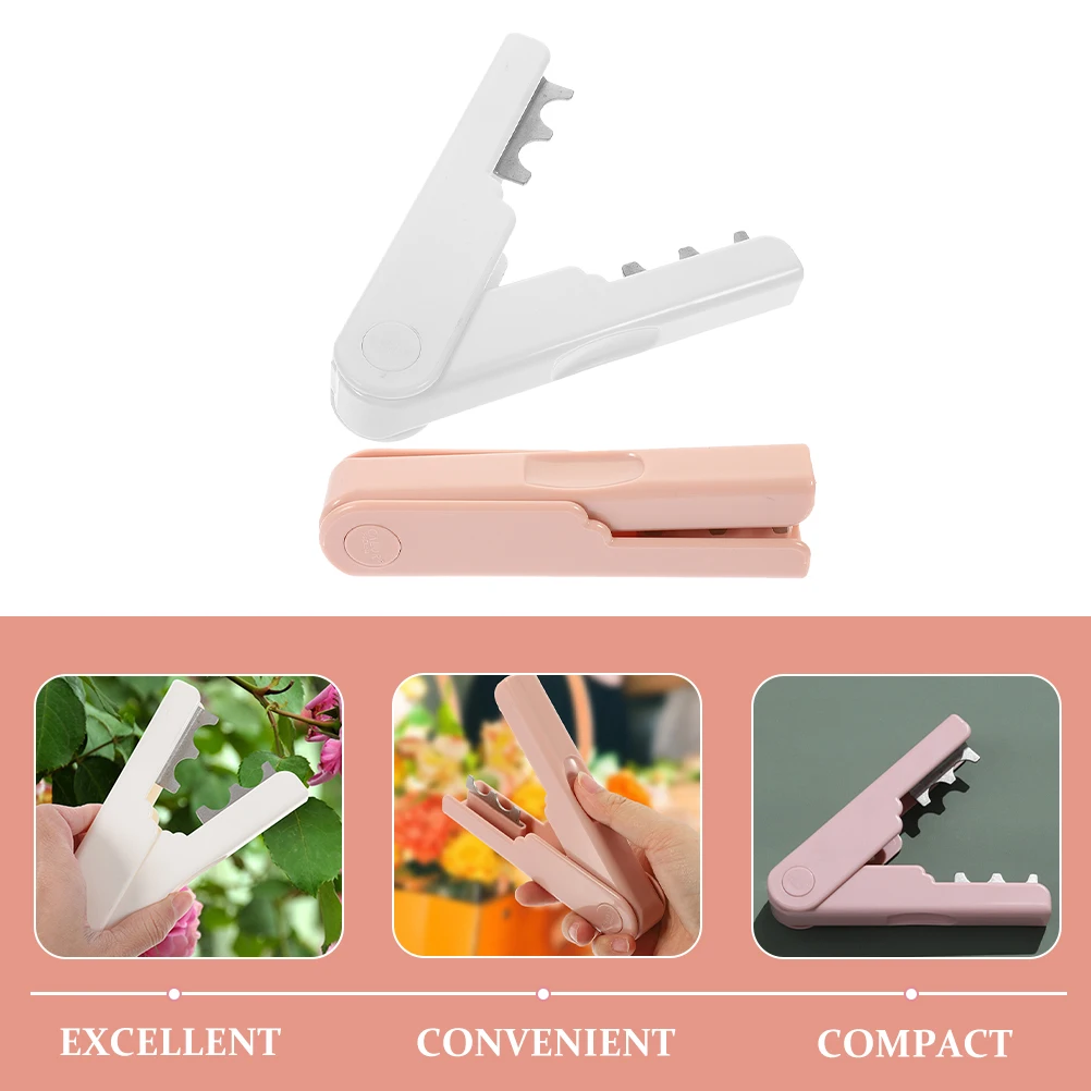 

2 Pcs Rose Piercing Pliers Flower Arrangement Supplies Tool Leaves Remover Garden Accessory Florist