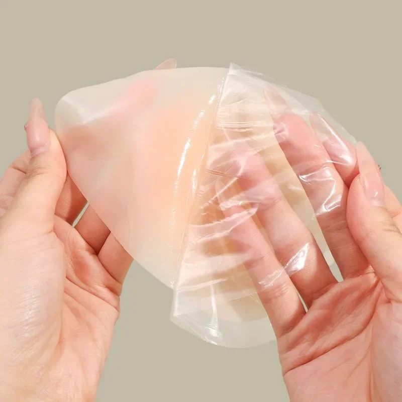 Senza colla Copricapezzoli appiccicosi Gocce profonde Reggiseno invisibile Adesivi Nubra in silicone ultra sottile senza cuciture Cuscinetti per il sollevamento del seno Pasties