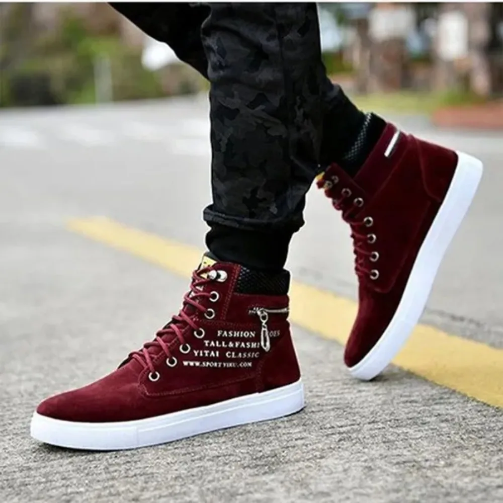 Mens New Fashion Hip Hop Style Casual Shoes High Top Sneakers Canvas Boots 4 Colors size 39-46