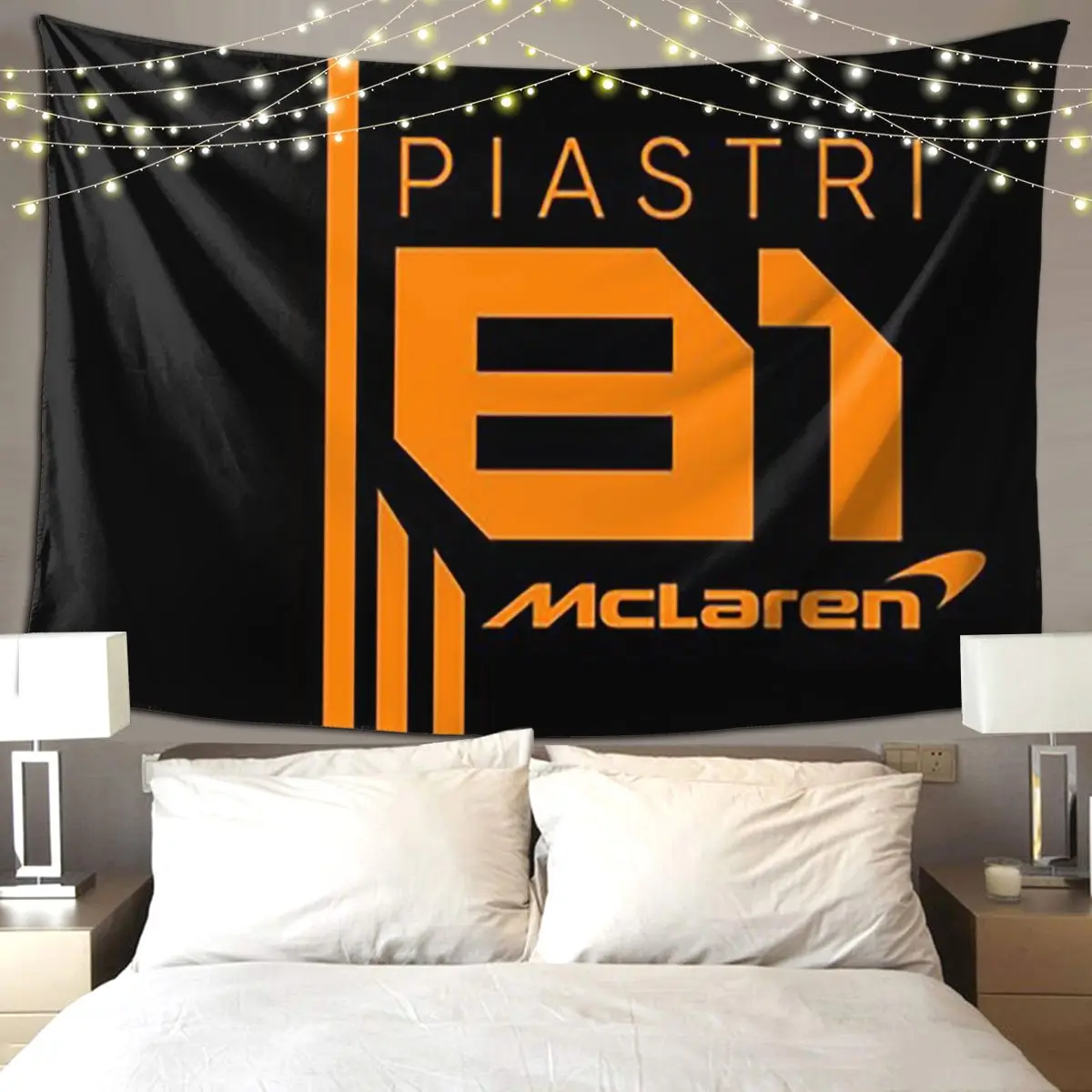 

Oscar Piastri 81 Motorsports Tapestry Hippie Wall Hanging Aesthetic Home Decor Tapestries for Living Room Bedroom Dorm Room