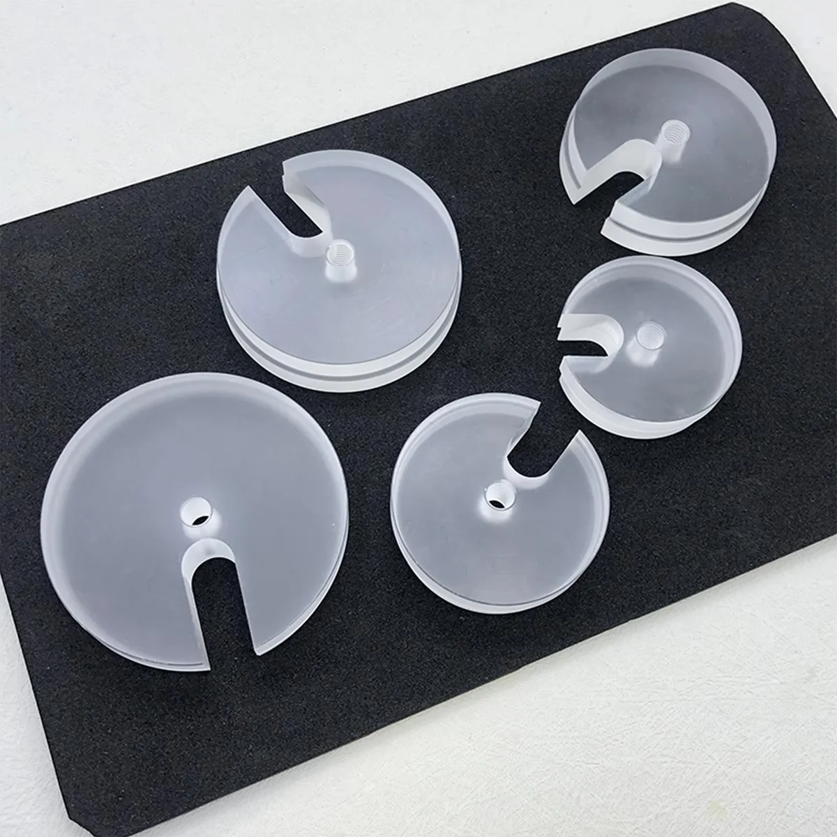 5pcs/box Assort Size Watch Glass Press Dies Set Round Flat Type Watch Back Crystal Insert Fitting Tools For Watchmakers