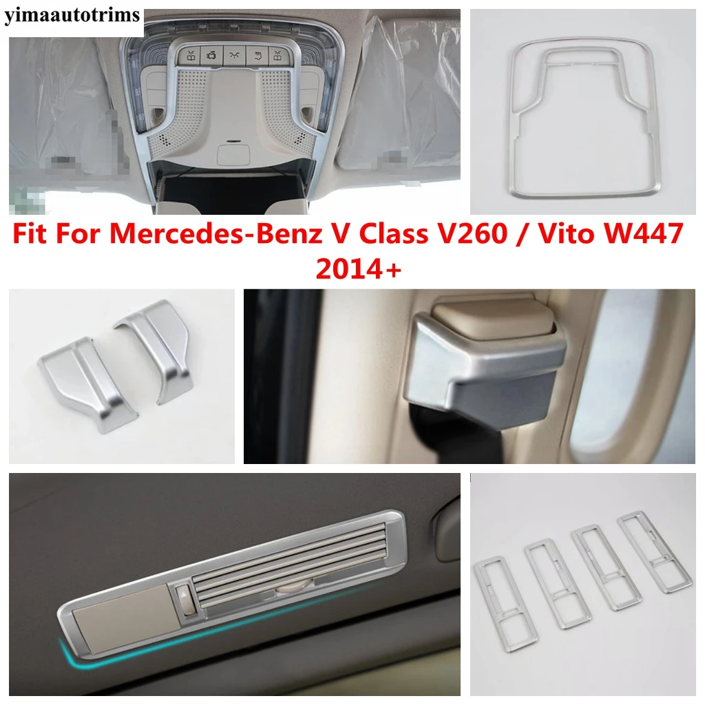 Safety Belt Cap / Read Light Lamp / Roof Air AC Vent Outlet Cover Trim Accessories For Benz V Class V260 / Vito W447 2014 - 2021