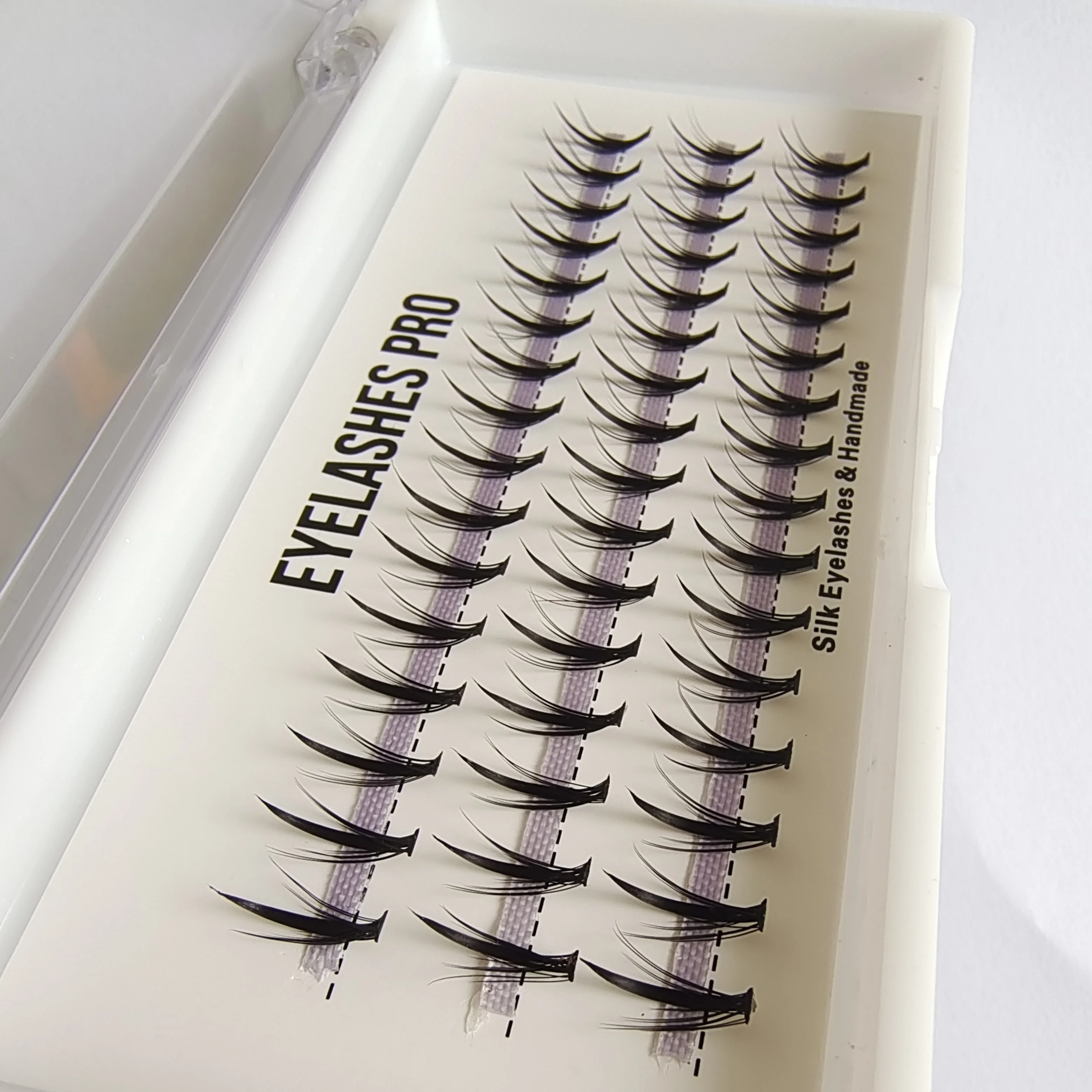 MU002 DIY Hand Made Eyelash Extension Segmented Flase Lashes Dramatic Lash Bundles Soft Ribbon Strip Eyelashes Makeup Lashes NEW