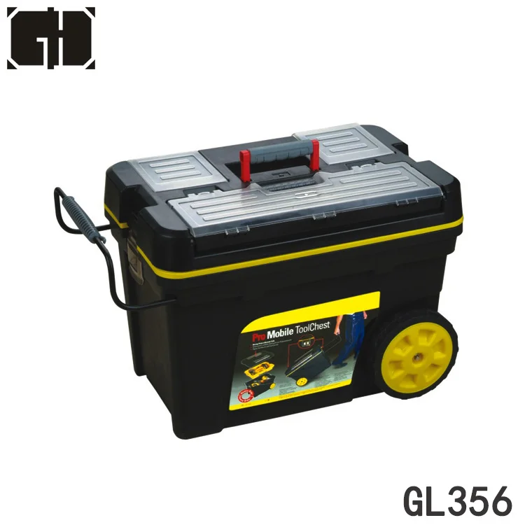 Hardware Accessories Toolbox, Municipal Engineering Case, Maintenance Equipment Turnover Box with Wheels, Rolling Tool Storage C