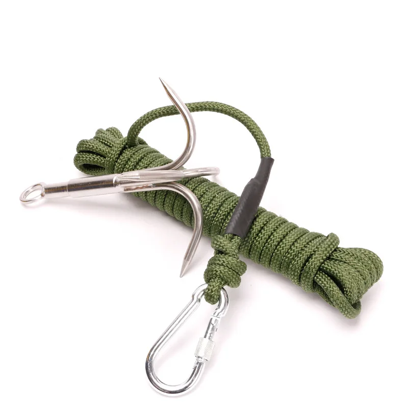 

Grappling Hook Claw Folding 3 Claw Outdoor Survival Safety Climbing Flying Claw Portable Stainless Steel Rock Climbing Tools