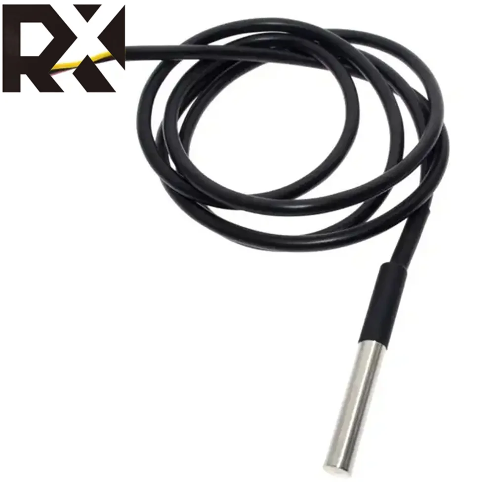 10pcs  Stainless steel package waterproof DS18b20 Temperature probe Temperature sensor DS18B20 waterproof cable