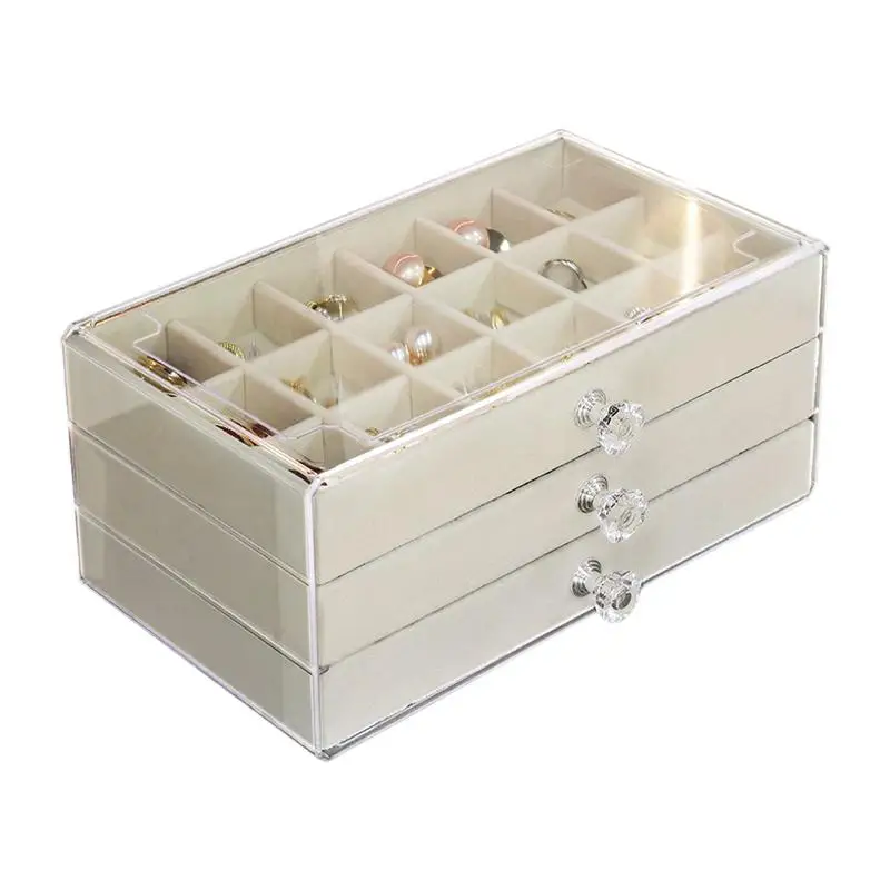 Rock Collection Box 54 Slot Crystal Display Case Holder 3 Layer Transparent Acrylic Rock Collection Box Save Precious Memories