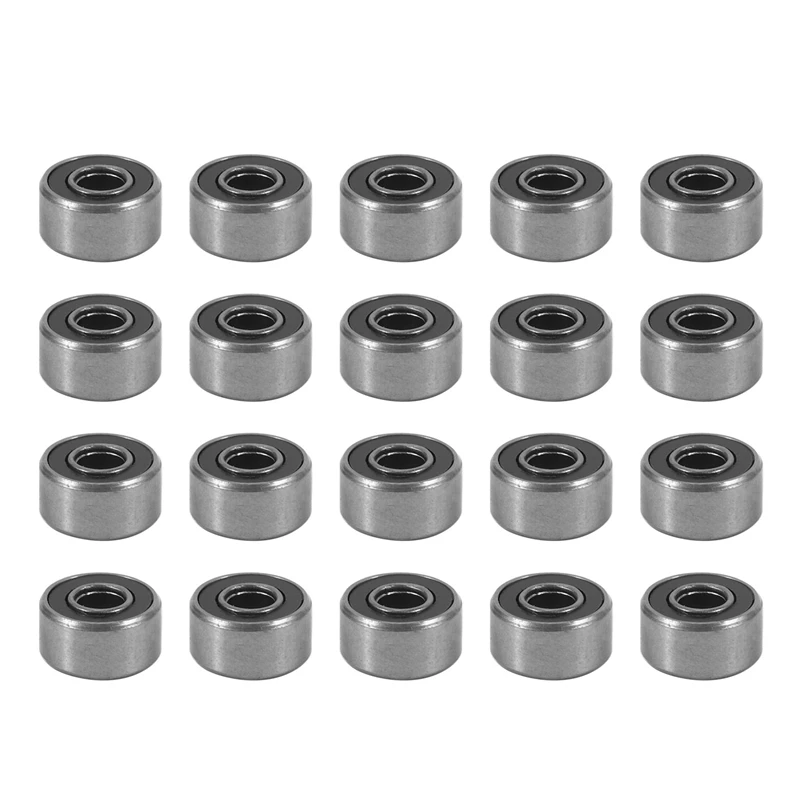 693RS 3Mmx8mmx4mm Double Sealed Miniature Deep Groove Ball Bearing 60Pcs
