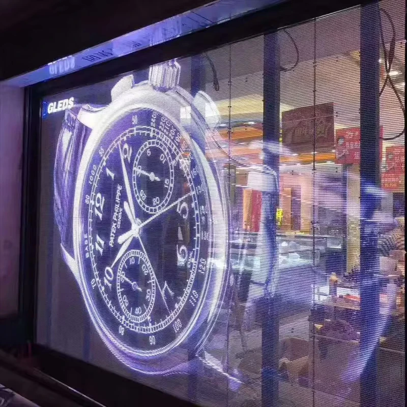 Bendable Flexible Transparent LED Film Screen Seamless Splicing Display for Curved Glass - view 6