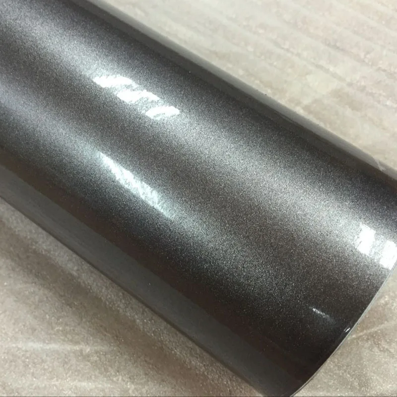 Premium New Grey Glossy Metallic Pearl Glitter Film with Air Free Bubblmes Glossy Metallic Pearl Car Wrap Vinyl Film