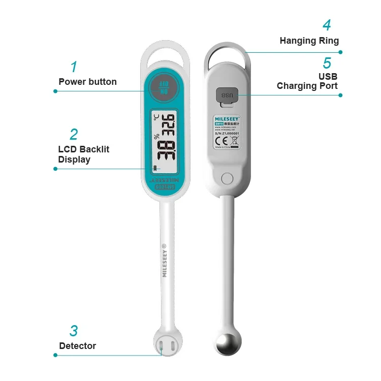 Mileseey SM11 Eco-Friendly Food Salt Meter Back Lights Salinity Meter Salinometer With Multi-Point Measuring