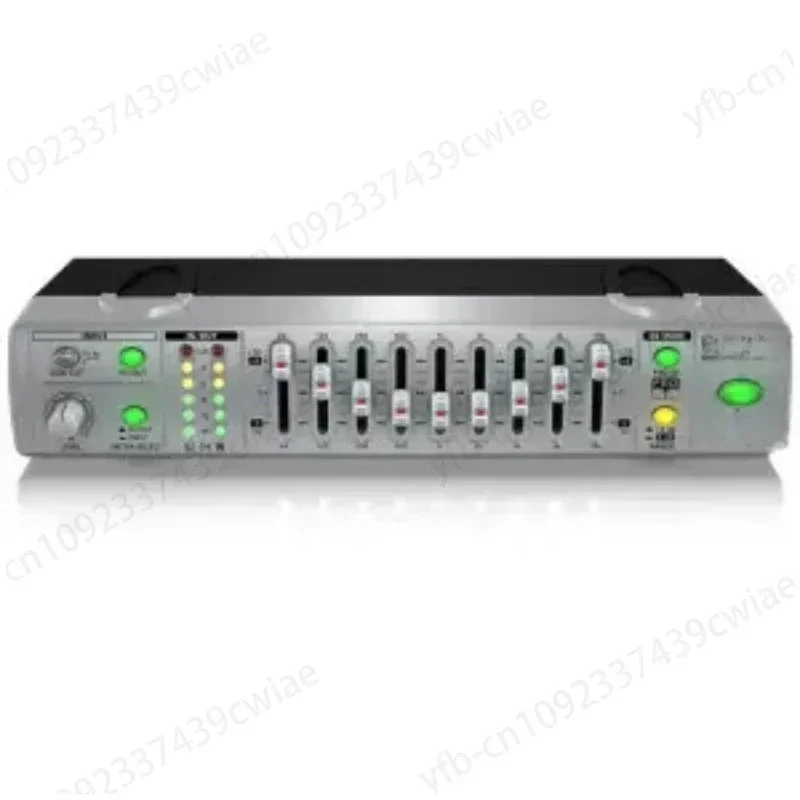 FBQ800 Ultra-Compact 9-Band Graphic Equalizer with FBQ for studio and stage applications