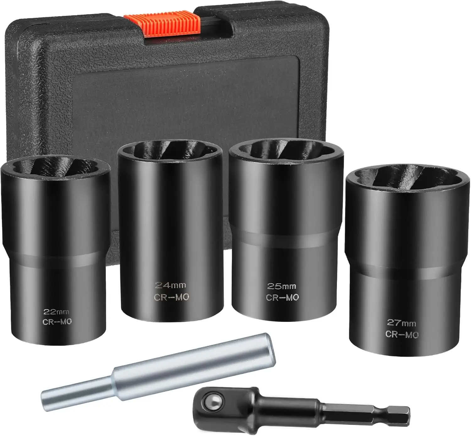6 PCS Lug Nut Removal Tool, Drive Lug Nut Remover Socket Tool for Damaged, Frozen, Studs, Rusted, Rounded-Off Bolts Nuts Screws