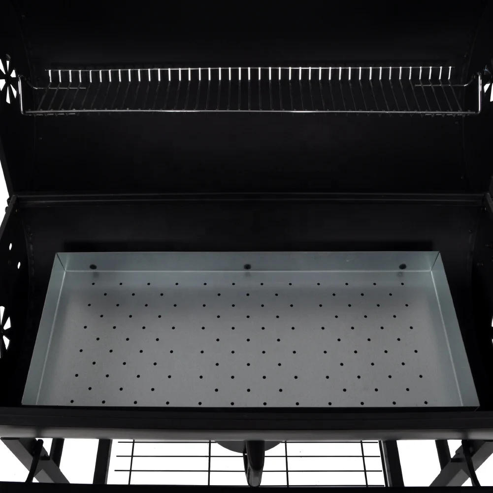 شواية فحم SEJR مع مدخن أوفست طاولة جانبية #6