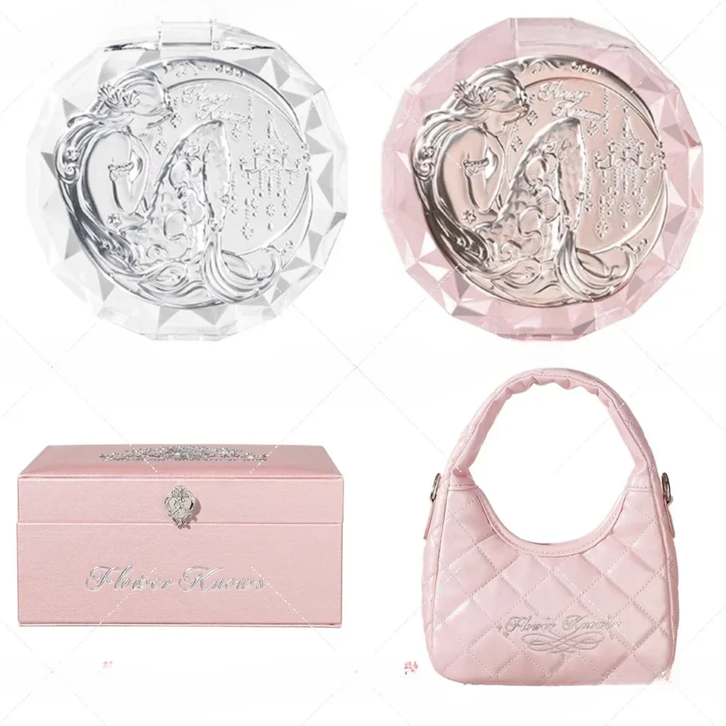 

Flower Know 7 Th Anniversary Peripheral Mermaid Folding Mirror Jewelry Box Handbag Pink Cute
