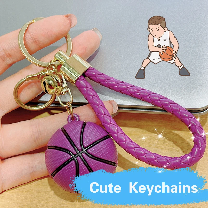 قبلة مجوهرات كرة السلة الحبل llaveros الجمالية حقيبة سلاسل المفاتيح bolsas de mujer كيرينغ لطيف اكسسوارات هدايا عيد الميلاد #2