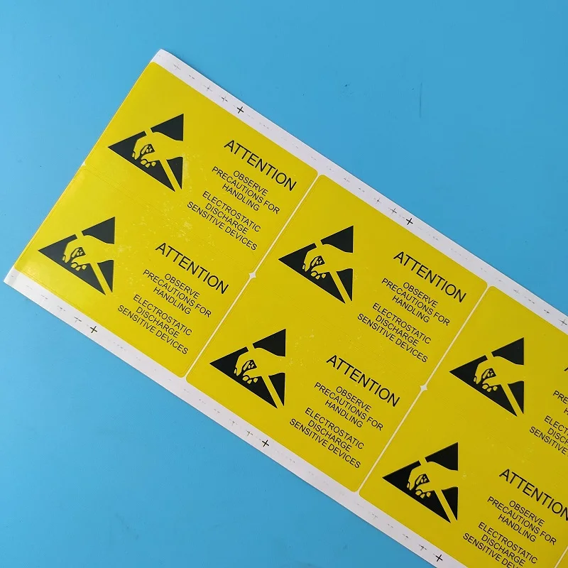 160 pcs Attention Caution Sticky Sticker Adhesive Warning Label Reminder For ESD Static Sensitive Device Electronic Components