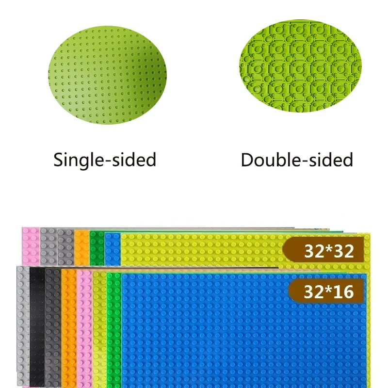 لوحات بناء فردية مزدوجة الجوانب 32x32 16x16 16x32 نقطة لتقوم بها بنفسك مشهد مقلد قاعدة مكعبات البناء متوافقة مع العلامات التجارية الكبرى