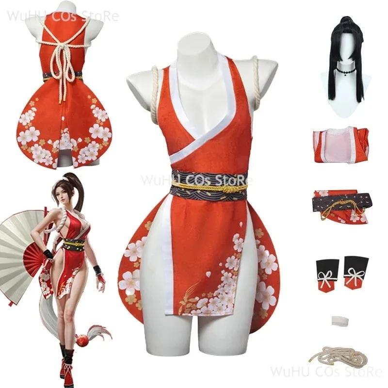 Mai Shiranui juego de fantasía fantasía Mortal Kombat Cosplay mujeres adultas disfraz de juego de rol de Halloween ropa; 3, k8't,