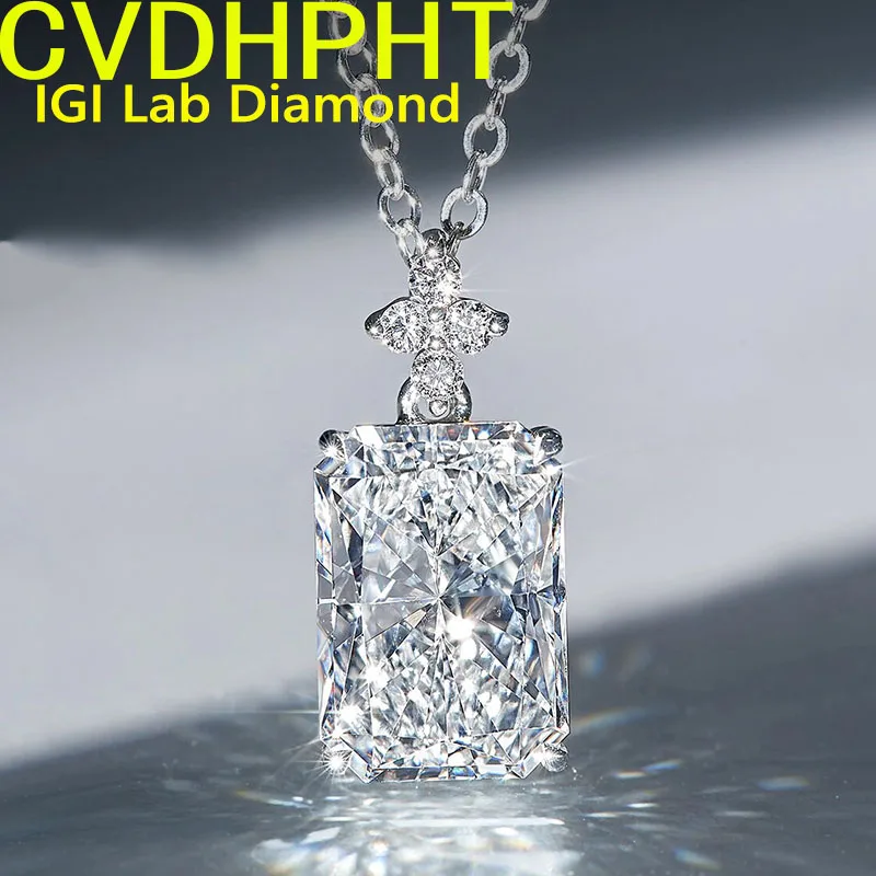 

Radiant shape IGI CVD HPHT Lab Grown Diamond Pendant Necklace 2CT DEF VS-VVS 14K Yellow Gold High Quality Jewelry For Women ﻿