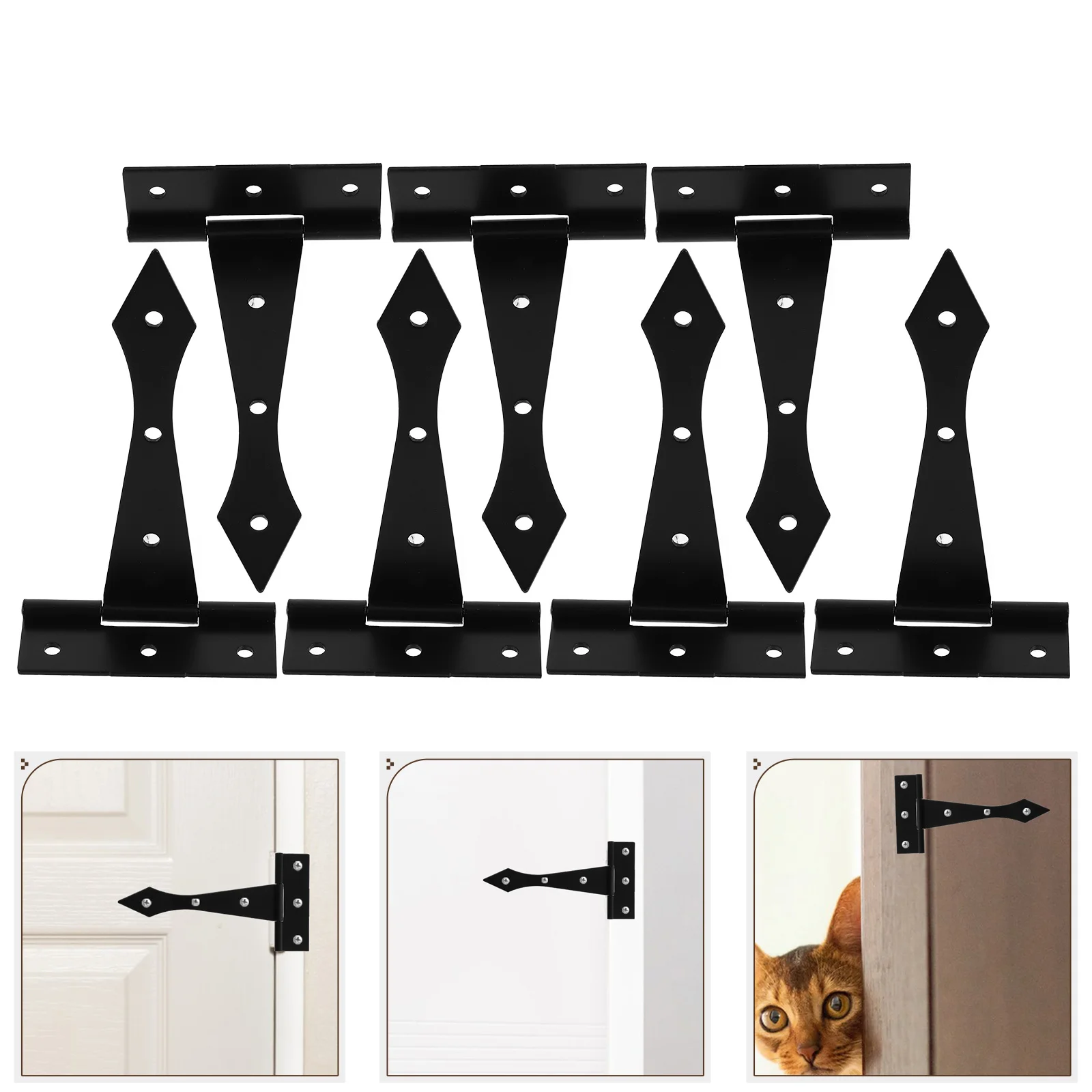 

8Pcs Metal Cabinet Door Hinges Heavy Duty Iron Kitchen Cupboard Hinges Replacement Parts Cabinet Door Hinge Hinge