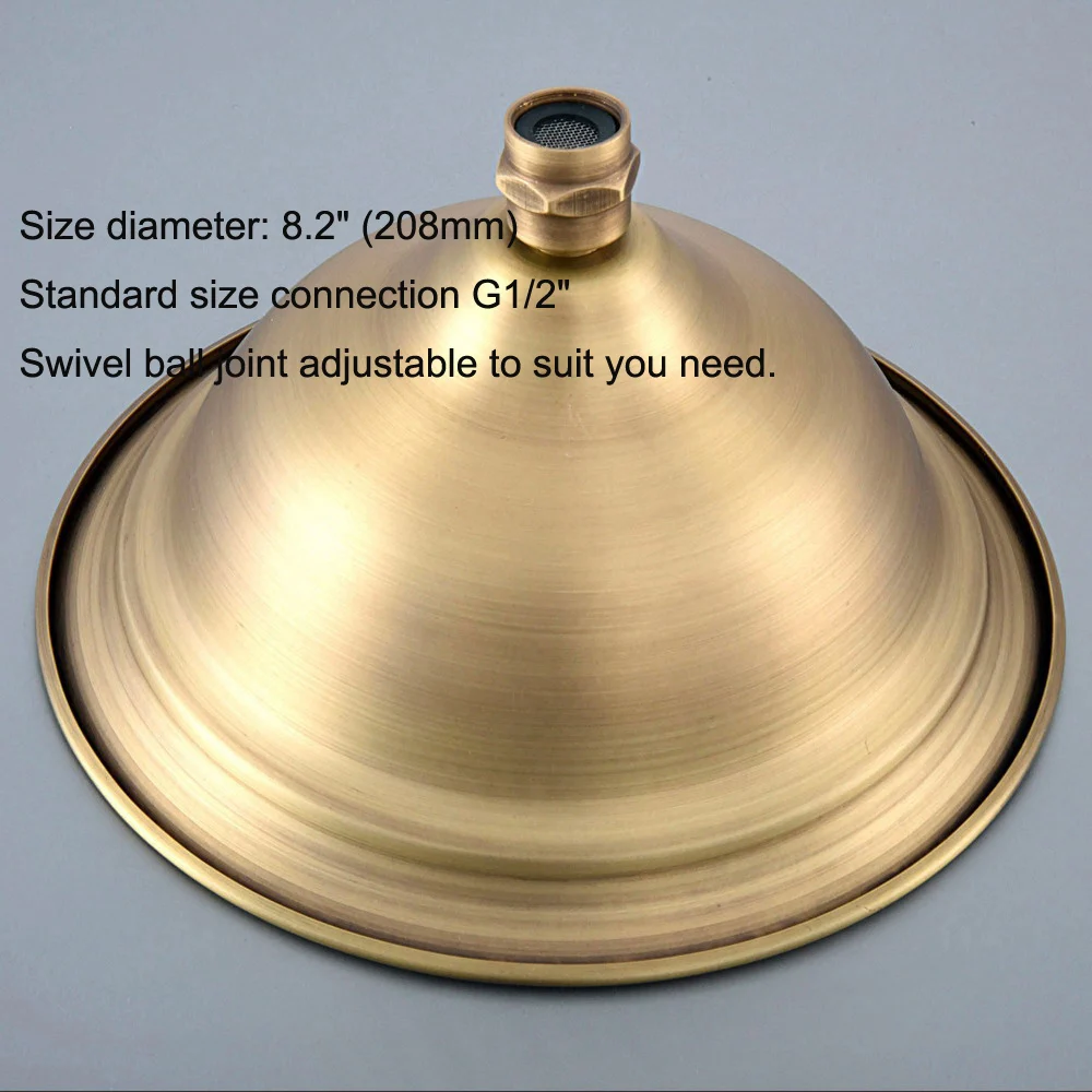Imagem -02 - Antique Brass Rainfall Shower Heads Vintage Retro Banheiro Chuveiro Torneira Conjunto Substituir Acessórios Dsh239