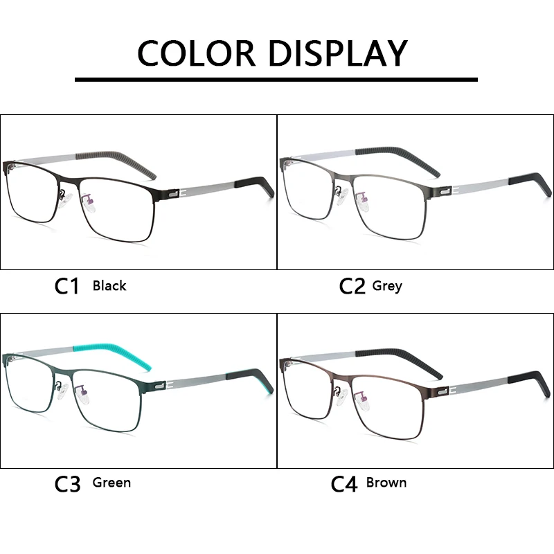 Titanium Alloy Frame Blue Light Blocking Photochromic Reading Glasses Men Computer Presbyopic Eyeglasses Magnifying Eyewear image 6