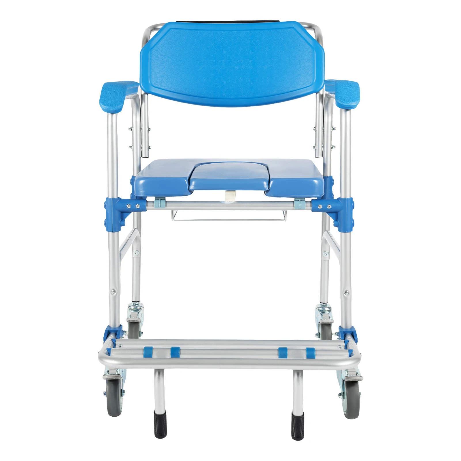 Patient Lift Transfer Chair With Commode 5.25-5.74ft Foldable Bedside Commode Chair With Universal Wheels